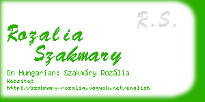 rozalia szakmary business card