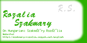 rozalia szakmary business card